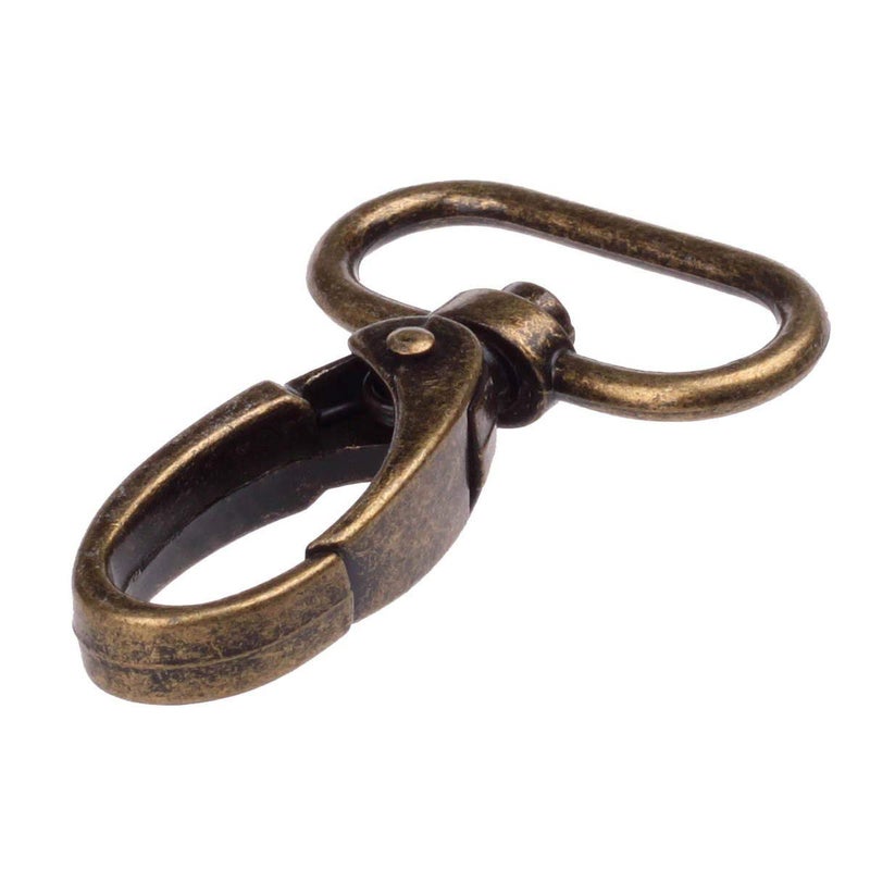 CAFORO 1-inch Antique Brass Curved Lobster Clasps Swivel Trigger Clips Snap (Pack of 20) - Image 1